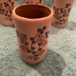 Vintage Handmade Pottery Tumblers - Set of 4